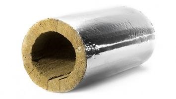 Цилиндр минераловатный ЭКОРОЛЛ КВ-100 ФА кашированный алюминиевой фольгой 1000х159х80 мм