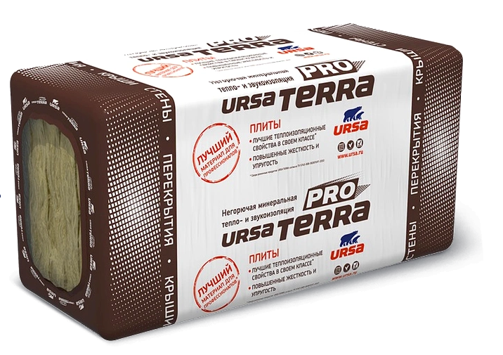 Утеплитель Ursa Terra 34 PFB Фасад 1250х610х100 мм, 6 шт. в уп